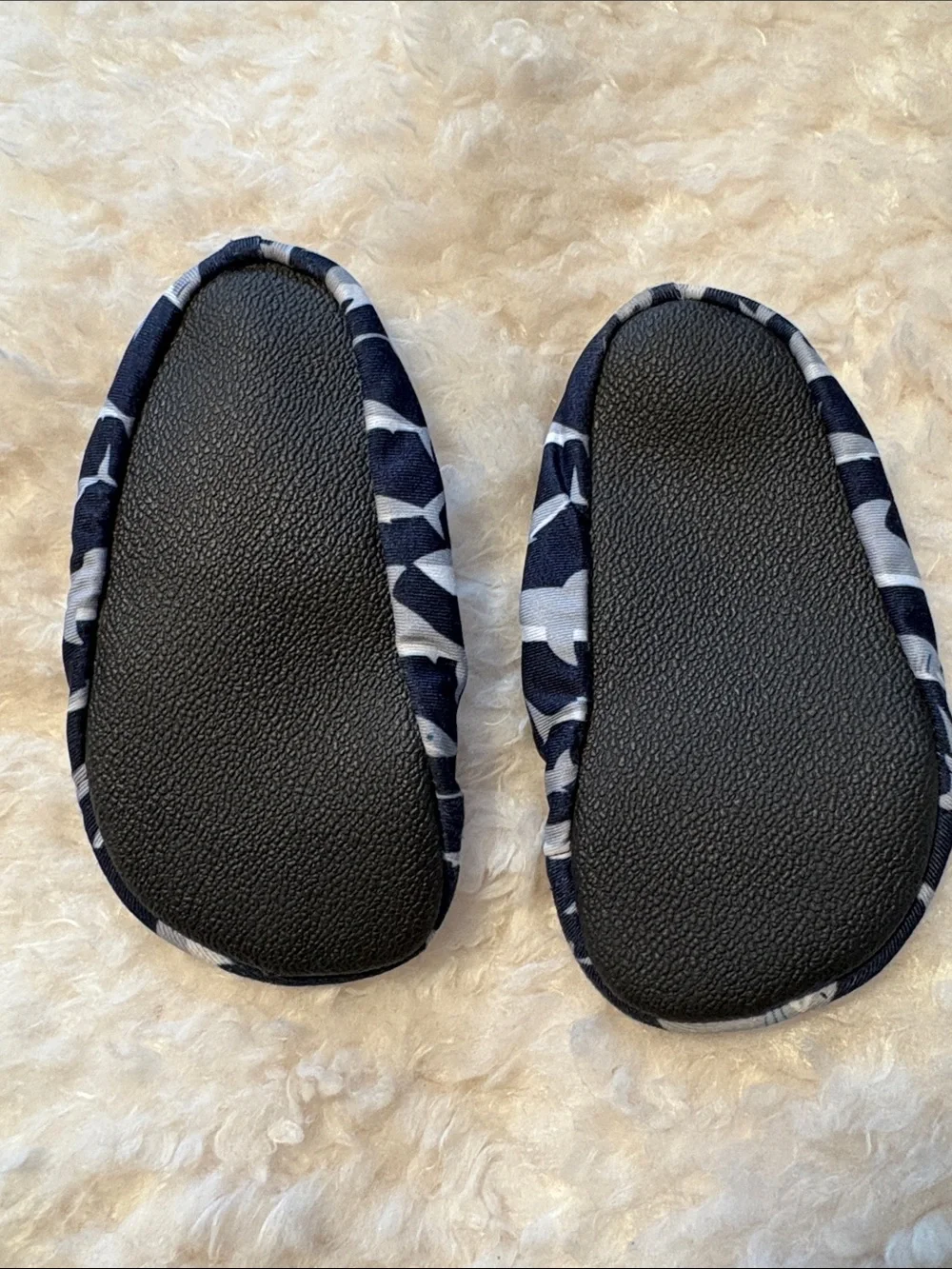 Slipfree l Navy Shark Print Aqua Socks Baby Water Shoes Infant